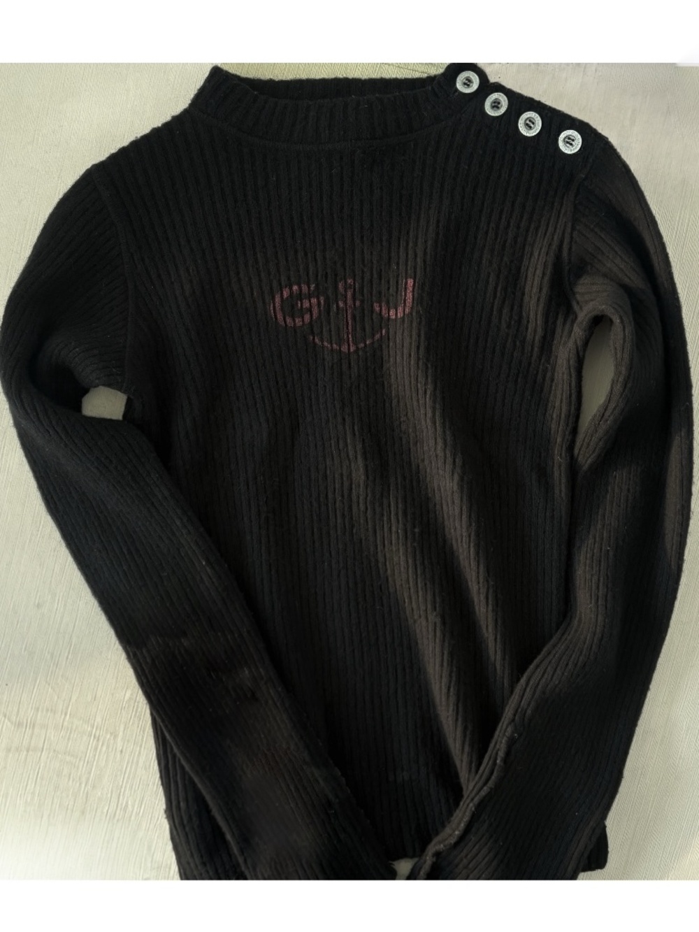 Vintage Jean Paul Gaultier 90s Ribbed Sweater JPG Jeans S